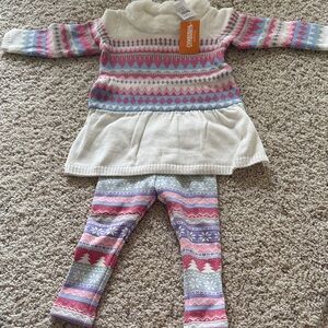 Gymboree Pastel Knit Dress and Leggings Set